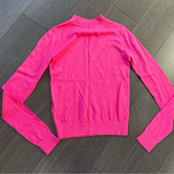 NWT Sunday Best Cashmere and Silk scalloped edge sweater - Picture 2 of 9